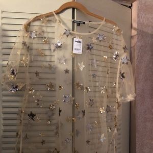 Charlotte Russe see through star top 1X